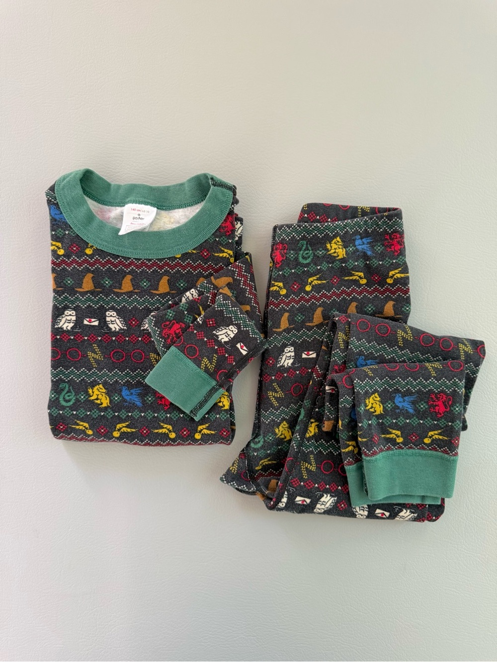 Hanna Andersson Kids Harry Potter Wizarding World Pajamas Long John 140 Sz 10